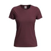 Stedman 4P Classic Women T-shirt Vinrød  bomull Medium Dame