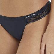 Tommy Hilfiger Truser Lace Trim Logo Thong Marine Small Dame