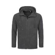 Stedman Hooded Fleece Jacket For Men Grå polyester Small Herre