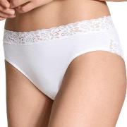 Calida Truser Natural Comfort Lace Brief Hvit bomull X-Small Dame