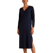 Calida Elegant Dreams Long Nightdress Mørkblå modal Large Dame