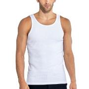 Bread and Boxers Ribbed Tank Top 2P Hvit økologisk bomull X-Large Herr...