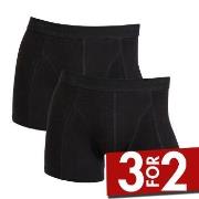 Claudio 4P Cotton Trunks Helsvart bomull Small Herre