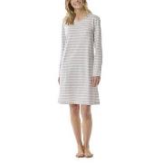 Schiesser Women Longsleeve Nightdress Hvit/Grå bomull 38 Dame