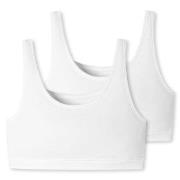 Schiesser BH 2P 95-5 Organic Cotton Bustier Top Hvit bomull 42 Dame