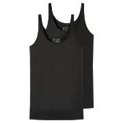 Schiesser 2P 95-5 Organic Tank Top Svart bomull 50 Dame