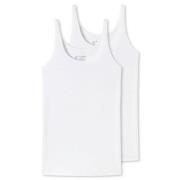 Schiesser 2P 95-5 Organic Tank Top Hvit bomull 46 Dame