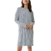 Mey Cyra Nightshirt Hvit/Marine Large Dame