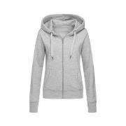 Stedman Active Hooded Sweatjacket For Women Gråmelerad Large Dame