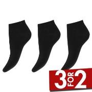 Decoy Strømper 3P Cotton Sneaker Socks Svart Strl 37/41 Dame