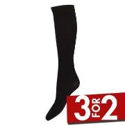 Decoy Strømper Doubleface Knee-high Socks Svart Str 40/42 Dame