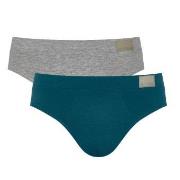 Sloggi 2P For Men GO Natural Brief Blå/Grå bomull Small Herre
