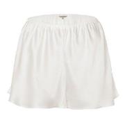 Lady Avenue Pure Silk French Knickers Benhvit silke Large Dame