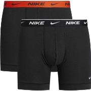 Nike 4P Cotton Stretch Boxer Brief Svart/Oransje bomull Medium Herre