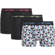 Nike 9P Dri-Fit Ultra Stretch Micro Boxer Svart mønstret polyester Med...