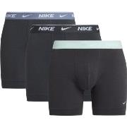 Nike 9P Everyday Cotton Boxer Svart/Grønn bomull Medium Herre