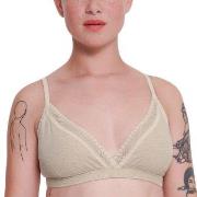 Sloggi BH GO Ribbed Lace Bralette Elfenben bomull Small Dame