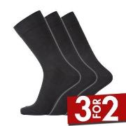 Dovre Strømper 3P Cotton No-Elastic Socks Svart Str 40/45 Herre