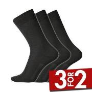 Dovre Strømper 3P Cotton Socks Svart Str 40/45 Herre