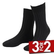 Amanda Christensen Strømper True Ankle Rib Sock Svart Str 39/42 Herre