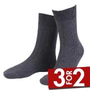 Amanda Christensen Strømper True Ankle Rib Sock Antracit Str 47/50 Her...