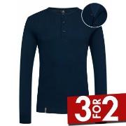 Dovre Organic Cotton Grand Dad Rib Shirt Marine økologisk bomull Large...