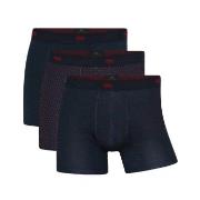 Dovre 3P Recycled Polyester Boxers Marine/Rød polyester Medium Herre