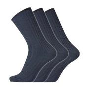 Dovre Strømper 3P Wool No-Elastic Socks Marine Str 45/48 Herre