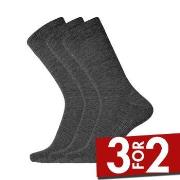 Dovre Strømper 3P Wool Socks Mørkgrå  Str 45/48 Herre