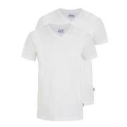 Jockey 2P V-Neck T-Shirt Hvit bomull Large Herre