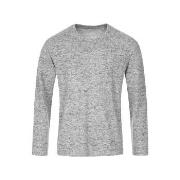 Stedman Knit Long Sleeve For Men Lysgrå Small Herre