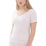 Mey Superfine Organic V-Neck T-Shirt Beige bomull 40 Dame