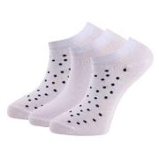 Trofe Cotton Dot Sneaker Socks Strømper 3P Hvit Str 39/42 Dame