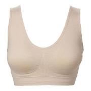 Trofe Heidi Wireless Bra Lounge BH Beige nylon XX-Large Dame