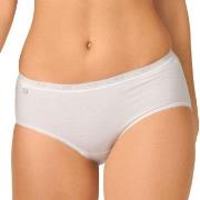 Sloggi Truser 2P Basic Plus Midi Briefs Hvit bomull 52 Dame