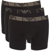 Armani Cotton Boxers 9P Svart bomull X-Large Herre