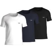 BOSS 3P Classic Crew Neck T-shirt Svart/Marine/Hvit bomull Small Herre