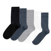 Björn Borg Strømper 5P Essential Ankle Sock Blå/Grå Str 41/45 Herre