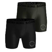 Björn Borg 2P Performance Boxer 1727 Svart polyester Medium Herre