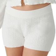 PJ Salvage Sweatheart Pointelle Short Hvit Mønster bomull Large Dame