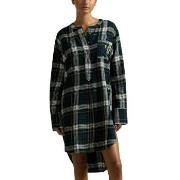 Polo Ralph Lauren Cozy Flannel Tunic Svart/Grønn bomull Small Dame