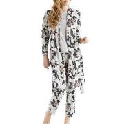 Damella Greymelange Flower Wrap Around Robe Grå Medium Dame