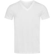 Stedman James Organic Men V-Neck Hvit økologisk bomull X-Large Herre