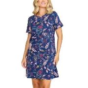 Damella Cotton Short Sleeve Nightdress Blå Mønster bomull Small Dame