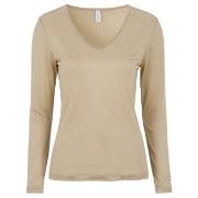 Damella Silk Long Sleeve Beige silke Medium Dame