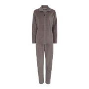 Decoy Velour Homewear Set Brun Large Dame