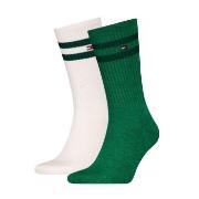 Tommy Hilfiger Strømper 2P Men Mouline Sport Socks Hvit/Grønn Str 43/4...