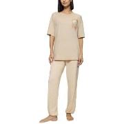 Triumph Endless Comfort Long Sleeve Pyjama Krem 40 Dame