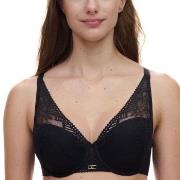 Chantelle BH Origins Lace Lightweight Plunge Bra Svart nylon E 75 Dame