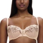 Chantelle BH Pulp Underwired Half Cup Bra Svart m Beige nylon B 70 Dam...